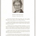 In Memory of Dorothy Woodward Martin